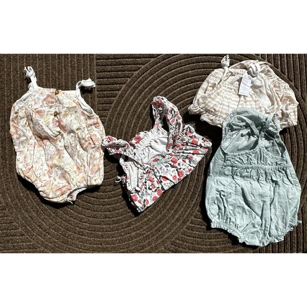 LOT Bundle (21 pieces) Baby girl clothes one piece sets NB 0-3 3-6 6-9 m Paisley